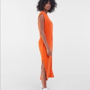 Bershka ribbed midi dress